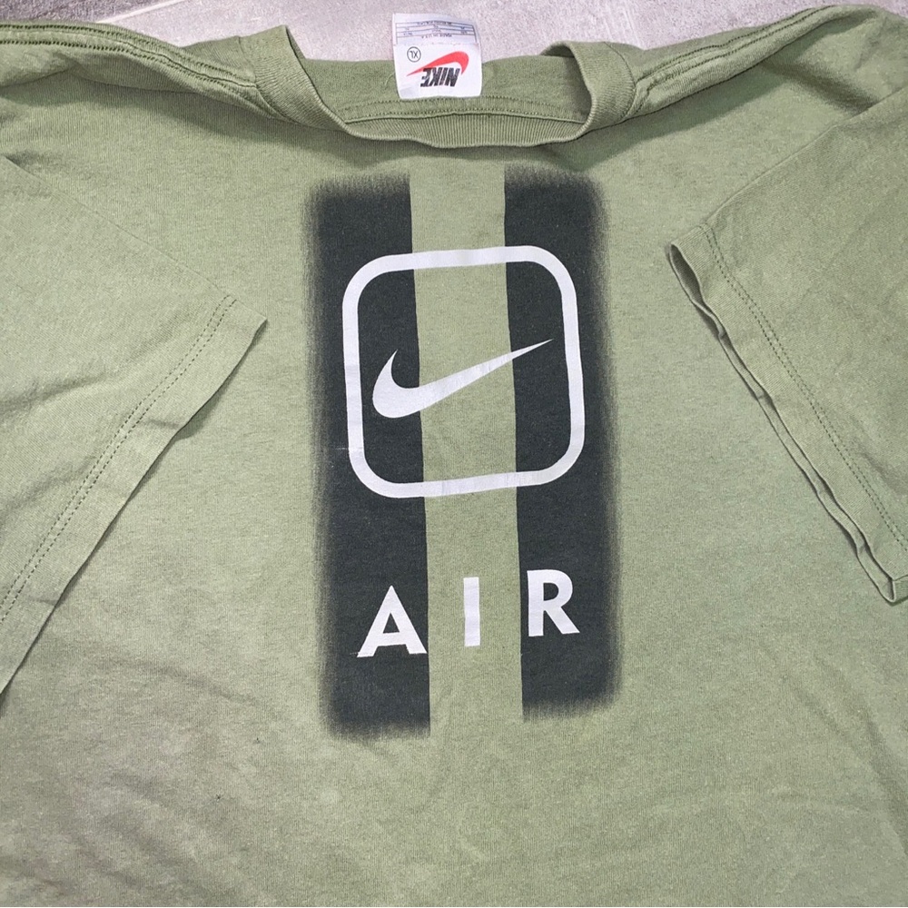 Vintage Nike Shirt Mens XL Green Essential Swoosh Check White Tag USA 90s-Flaws